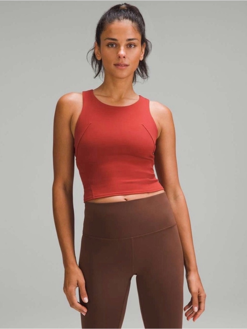 Lululemon wunder train cropped tank terra orange 4